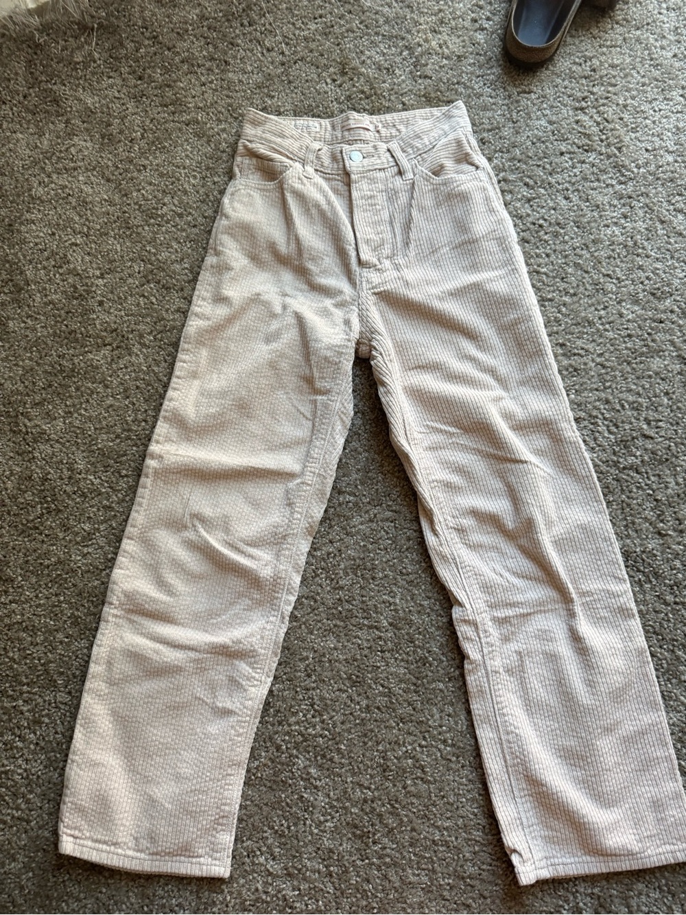 VINTAGE Levi's Light Beige Corduroy Jacket with Leather Patch